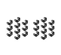 Amosfun 20 Pezzi Supporto per Luce Moto in Alluminio Nero, Regolabile | Piastra Rinforzata con Fori Multipli, Fissaggio Stabile su Barre Paraurti e Forcella Anteriore