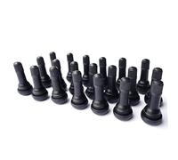 Amosfun 20 Pezzi Valvole Snap per Pneumatici Tubeless Nero Ricambio Valvole Cerchi Auto e Biciclette Design Resistente e Durevole