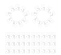 Amosfun 200 Etichette Autoadesive Gancio in PVC Trasparente 27x42mm - Linguette Adesive per Appendere Gioielli e Merci al Dettaglio - Supporto Resistente per Espositori in Negozi