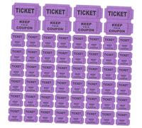 Amosfun 200 Pezzi biglietto della lotteria Biglietti della lotteria etichette dei biglietti estrazione dei biglietti per la lotteria biglietti singoli della lotteria Carta Viola,porpora