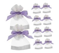 Amosfun 20pezzi Sacchetti Vuoti per Lavanda Piccoli in Tela di Iuta Sacchetti di Organza per Profumatori D’aria per Armadio