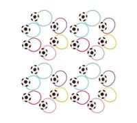 Amosfun 24 Pezzi Fasce Elastiche per Chioma Tema Calcio con Design a Pallone in Plastica e Tessuto, Morbide ed Elastiche, per Ragazze Adolescenti nei Giorni Casual da Viaggio