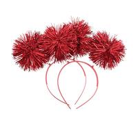 Amosfun 2pezzi Copricapo Da Festa Glitter e Pompon Cerchietto Decorativo Per Compleanni Spettacoli in Maschera e Feste Tema Accessori Per Leggeri e Confortevoli