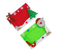 Amosfun 2pezzi Portafoto Natalizio Feltro Da Decorativi Per Foto Per Decorare Camera Da Letto e Soggiorno Porta Immagini Creativo Per Festività Natalizie Accessorio Per Decorazioni Di