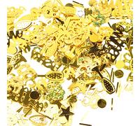 Amosfun 3 Confezioni 50 ° anniversario fornisce tag etichette decorative appese confetti incartati confetti multicolor Decorazioni e forniture per il 50° anniversario carta coriandoli