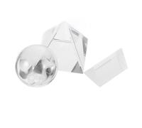 Amosfun 3 Pezzi cubo di tungsteno Prisma triangolare per fotografia Riflessi luminosi con prisma Prismi ottici cubo del prisma ottico telecomando prisma cubo di cristallo Transparent