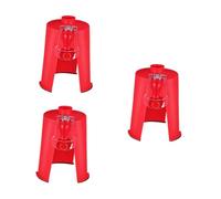 Amosfun 3 Pezzi Dispenser Soda Bevande con Rubinetto e Supporto Rosso Distributore Carbonated Drink Invertito Facile da Usare Plastica Alimentare per Bottiglie