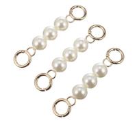Amosfun 3 Pezzi Estensione Tracolla per Borsa in Perle 20mm Fibbia a Otto Oro, Accessori per Borsa a Mano Fai da Te, Catena Estensibile per Borse a Pochette e Borse Trasparenti, Adatta