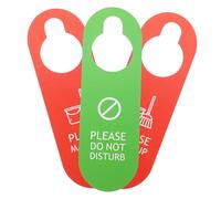 Amosfun 3 pezzi Etichette Appendiporta PVC Doppia Faccia Non Disturbare per Hotel e Uffici Resistenti e Facili da Appendere Segnali Privacy Chiari e Duraturi