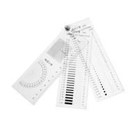 Amosfun 3 Pezzi Misuratore per Difetti Industriale per Controllo Crepe Graffi e Macchie su Superfici Righello Trasparente per Ispezione Precisa
