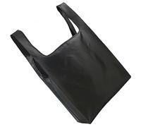 Amosfun 3 Pz borsa della spesa pieghevole contenitore per articoli vari cucina riutilizzabile Shopping school bag borse scuola sacchetti della spesa riutilizzabili Borsa leggera tela Black