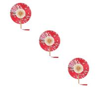 Amosfun 3 Pz ventaglio Rotondo appassionato di Tai Chi Fan della Danza delle Arredamento Decorazione del Matrimonio chinoise Lux ventaglio di Danza ventaglio in Stile Cinese bambù
