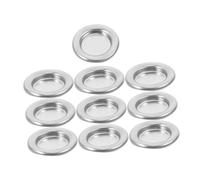 Amosfun 30 Pezzi vassoio di incenso decorativo porta incenso in metallo piatto di domestico Bruciatore di vintage piccolo piatto di a cono Lega di alluminio Argento