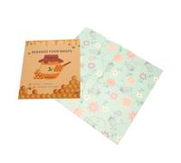 Amosfun 3pezzi Copertura Alimentare Riutilizzabile in Cera d Api Pellicola per Cibo da Cucina Adatta per Conservare Pane Formaggio Frutta Verdura e Snack Sostituto Ecologico