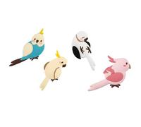Amosfun 4 ganci adesivi in PVC decorativi a forma di uccello per una facile installazione sicura e robusta conservazione domestica per organizzare decorazioni e accessori per la casa