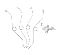 Amosfun 4 Pezzi Clip Molla in Lega Argento per Copertura Ventilatore Bagno Ritenzione Robusta ed Elasticità lungo Termine, Accessorio per Manutenzione e Ventilazione in Bagno