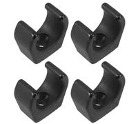 Amosfun 4 Pezzi Clip Nero in Nylon per Tubo Barca da 1 Pollice 25mm, Leggero e Compatto, Accessori Nautici per Yacht e Ambienti Marini