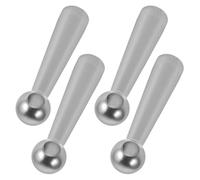Amosfun 4 Pezzi Connettore per Ferramenta per Mobili in Lega di Zinco Argento, Tappo Terminale per Asta da 5,5mm, Supporto Anti-caduta per Ringhiera in Vetro e Scaffale, per Uffici e Case