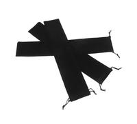 Amosfun 4 Pezzi Custodia per Ventaglio con Coulisse in Nero Protezione Morbida AntiGraffio Organizer Portatile per Ventagli Manuali per Viaggi e Feste