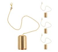 Amosfun 4 Pezzi Estintore e Spegne la Fiamma in Sicurezza Candele in Ottone per Catena, Spegni Candela Decorativo Oro, Design Vintage Elegante Minimizza Fumo per Ambienti con Luce di