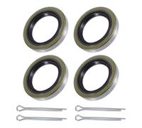 Amosfun 4 Pezzi Kit Paraolio Mozzo Ruota Rimorchio X Perno Assale Barca Protezione Meteo e Sicurezza Guida