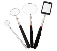 Amosfun 4 Pezzi Specchio Ispezione Telescopico LED Specchio Flessibile Estendibile con Luce per Meccanici Strumento Compatto per Controllo Auto e Raggiungimento Oggetti Nascosti
