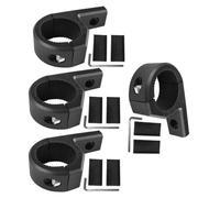 Amosfun 4 Pezzi Supporto per Faro Veicolo Morsetto Regolabile, Nero | Metallo e Abs, Diametro Interno 3,3 Cm, Quattro Staffe Incluse per Veicoli a Due Ruote e Scooter