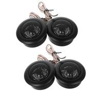Amosfun 4 Pezzi Tweeter per Auto Ma-260 da 2 Pollici, Cupola, Nero | Film in Titanio e Acciaioox, Risposta Alta Stabile, Montaggio a Filo o Superficie
