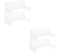 Amosfun 4 Pz Supporto Per Mattarello Espositore Appendiabiti Reggi Mensola Da Muro Ganci Grucce Stendibiancheria Da Parete Attaccapanni Cremagliere Di Mattarello Porta Mattarelli Acrilico