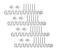 Amosfun 4 Set Clip a Molla per Divani e Poltrone 50cm, Kit Riparazione Molle per Mobili 2 Clip e 6 Chiodi, Pezzi di Ricambio per Molle Divano, Ferramenta per Fissaggio Sedili