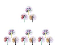 Amosfun 4 Set Pieghevole Piccolo Ventilatore Pieghevole Maniglia Ventilatore USB Ventagli Pieghevoli d'Epoca Ventagli Pieghevoli Portatili Appassionato di Rave Ventaglio Carta 3 Pezzi * 4