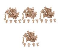 Amosfun 4 Set Trucioli di Legno Non Finiti Dell'angelo Incompiuto Mestiere di Angelo Tag Dell'albero Dell'angelo d'Angelo per L'artigianato Ritaglio di d'Angelo 50 Pezzi * 4