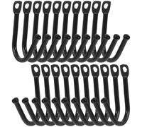 Amosfun 40 Pezzi gancio in ferro antico Ganci a parete ganci per cappelli per chiavi Black