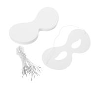 Amosfun 40 Pezzi Maschere Bianche da Decorare per Maschere Animali Vuote per Attività Feste Tema e Halloween per Progetti e Educativi