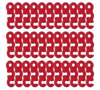 Amosfun 40 Pezzi Tendicorda in Lega di Alluminio Leggero Design a S e Tre Aperture, Regolatore Pratico per Corde da Campeggio, per attività Outdoor e Montaggio Rapido