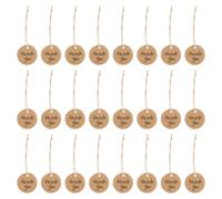 Amosfun 400 Pezzi Etichette di Ringraziamento in Carta Kraft 4 Cm Bordo Decorativo Rotondo e Spago in Juta, Etichette Sospese Fai da Te per Decorazioni, Regali e Feste