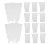 Amosfun 48 pezzi Scatole Popcorn Bianche Minimaliste Pieghevoli per Compleanni e Feste Contenitori Snack Portatili per Popcorn Patatine e Hamburger