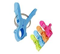 Amosfun 4pezzi Fermagli in Plastica Multifunzionali Colorati Per Teli Mare o Trapunte Adatti Tessuti Leggeri e Sedie Forma Arrotondata Per Proteggere Dai Venti