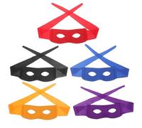 Amosfun 5 Pezzi Maschere Per Gli Occhi Di Supereroe Nero Mezza Maschera Di Bandito Costume Di Tartaruga Ninja Maschere Di Costume Di Halloween Maschere Cosplay