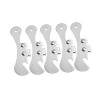 Amosfun 5 Pz maniglia apribottiglie apriscatole del coperchio del barattolo apribottiglie domestico a mano per uso domestico portatile Silver