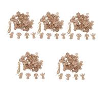 Amosfun 5 Set Chip di Graffiti Acrilici per Dipingere Tag Dell'albero Dell'angelo Ala di Disegno Vuota Scavare d'Angelo Artigianato di Pittura in Legno Ritagli di Legno 50 Pezzi * 5