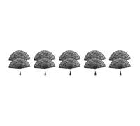 Amosfun 5 Set Ventaglio di Pizzo A Doppio Fodere Giocattoli di Carta Glitterata Kit Decorazione Muro Wall Decor Ventilatore A Mano Ventaglio A Mano in Stile Cinese bambù 2 Pezzi * 5