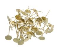 Amosfun 50 Pezzi Chiodi per Tappezzeria Antichi in Ferro Color Oro, Testa Piatta e Design Allungato, per Mobili e Superfici in Progetti di Ristrutturazione Casa