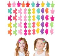 Amosfun 50 Pezzi Mollette per Chioma in Plastica Colorate Design Cartoni Animati a Forma di Cuore, Fiore, Farfalla, Fermagli per Bambine, Accessori Decorativi per Feste e Colore Casuale