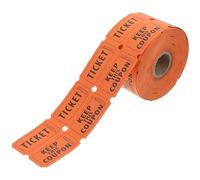 Amosfun 500 Pezzi Biglietti per Lotteria Doppio Rotolo Arancia, Numerati | Carta Versatile Facile, Strappare di Contatto Uso, Offset Doppia, Spazio Informazioni, per Giostre
