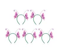 Amosfun 5pezzi Fascia per Capelli Antenna Farfalla Fascia Sfocata per Ragazzo Ragazza Ragazza Copricapo da Travestimento Farfalla per Capelli in Costume per Cosplay