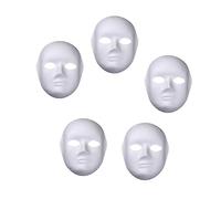 Amosfun 5pezzi Maschera da Te Verniciabile in Cellulosa per Ragazzo Ragazza Ragazza Vuota Ecologica per Festa Festa in Halloween Farfalla Bianco