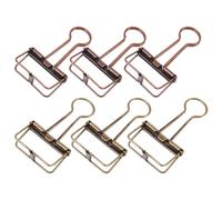 Amosfun 6 Pezzi Clip Metalliche Retrò in Ferro Colore Bronzo Antico, Morsetti per Organizzazione Documenti e File, Fermagli per Ufficio e Scuola, per Studenti e Insegnanti Colore Casuale