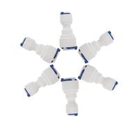 Amosfun 6 Pezzi Raccordi Plastica Push To Connect per Tubo Perdite Zero Leggeri e Resistenti Compatibili con Impianti Depurazione e Giardino