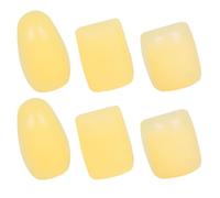 Amosfun 6 Pezzi Rialzi Tasti Laterali Sassofono in Silicone Giallo, Copertura Protettiva per Chiave Laterale, Accessori per Strumento, Riduce Affaticamento Dita, Adatto a Maggior Parte
